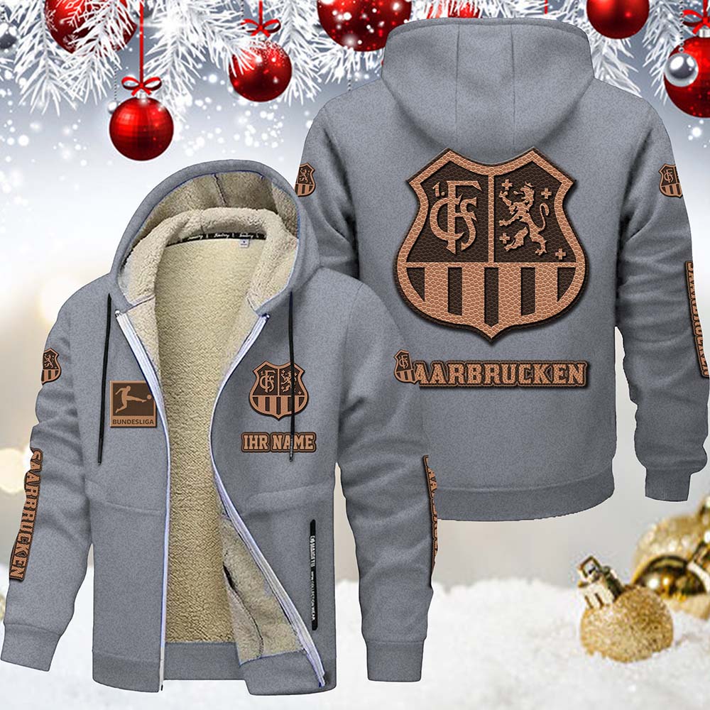 1. FC Saarbrucken Gefütterte Kapuzenjacke – Bild 5