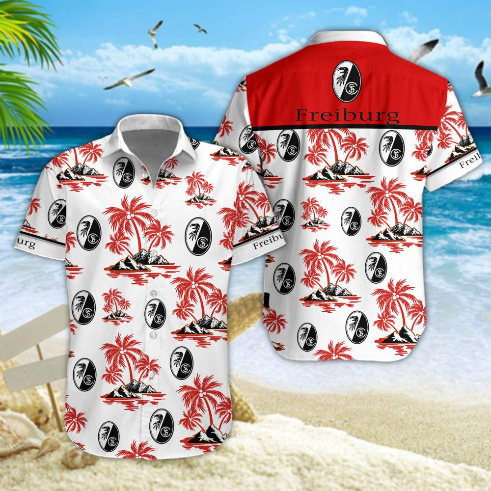Hawaiihemd SC Freiburg – Herren Sommerhemd Style 01