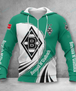 Borussia Mönchengladbach Hoodie Zip Herren | BMG Kapuzenjacke mit Reißverschluss VITA413