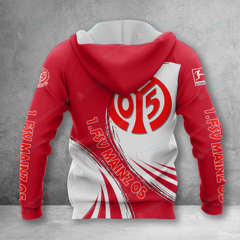 1. FSV Mainz 05 Hoodie Zip Herren | Mainz 05 Kapuzenjacke mit Reißverschluss VITA576 – Bild 2