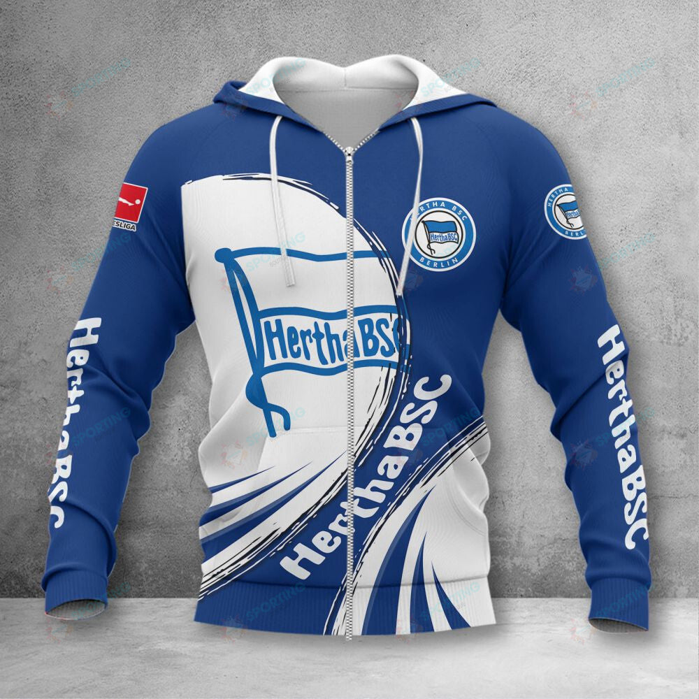 Hertha BSC Hoodie Zip Herren | Hertha Kapuzenjacke mit Reißverschluss VITA418