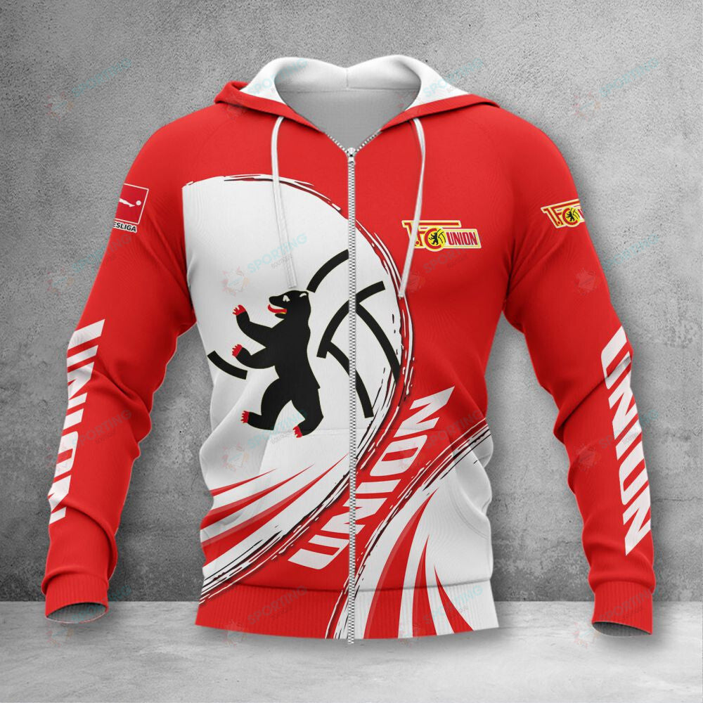 Union Berlin Hoodie Zip Herren | FCU Kapuzenjacke mit Reißverschluss VITA423