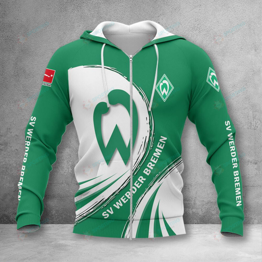 Werder Bremen Hoodie Zip Herren | SVW Kapuzenjacke mit Reißverschluss VITA421