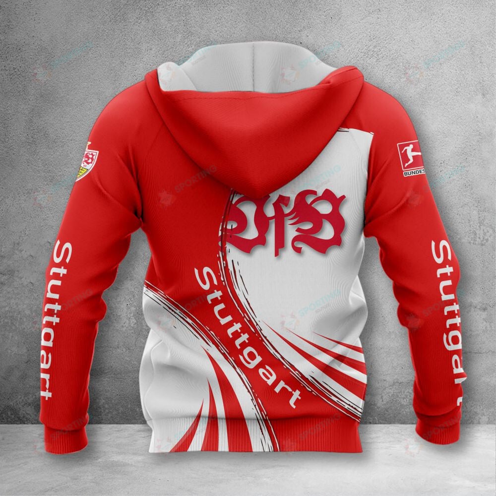 VfB Stuttgart Hoodie Zip Herren | VfB Kapuzenjacke mit Reißverschluss VITA424 – Bild 2