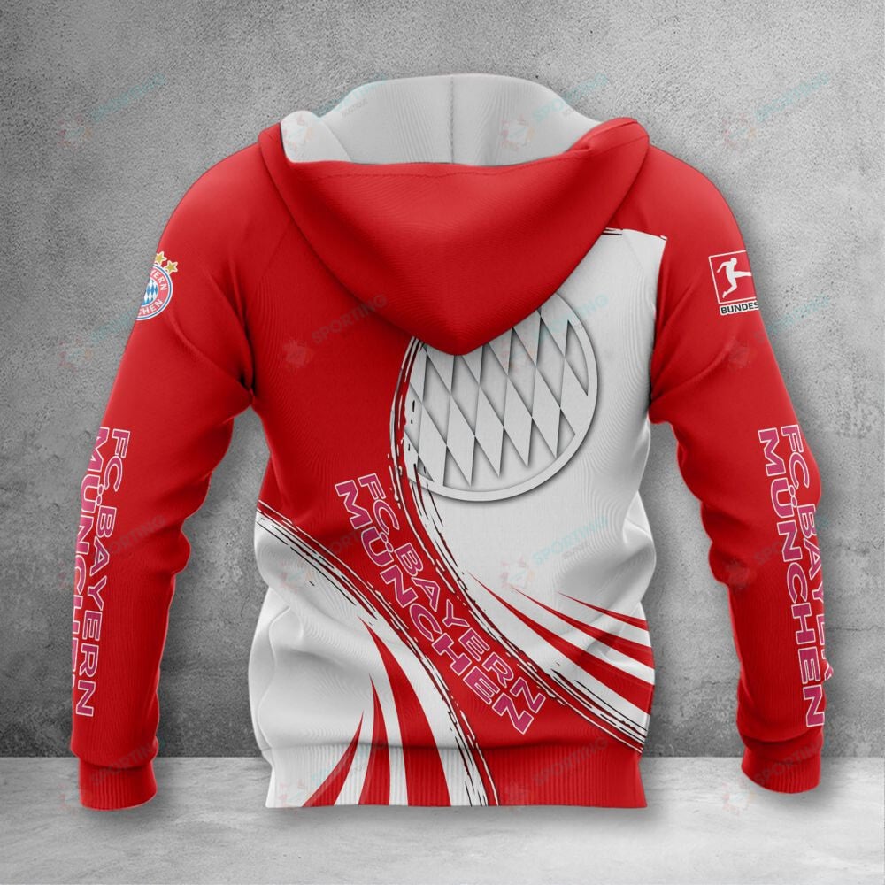 Bayern München Hoodie Zip Herren | FCB Kapuzenjacke mit Reißverschluss VITA416 – Bild 2