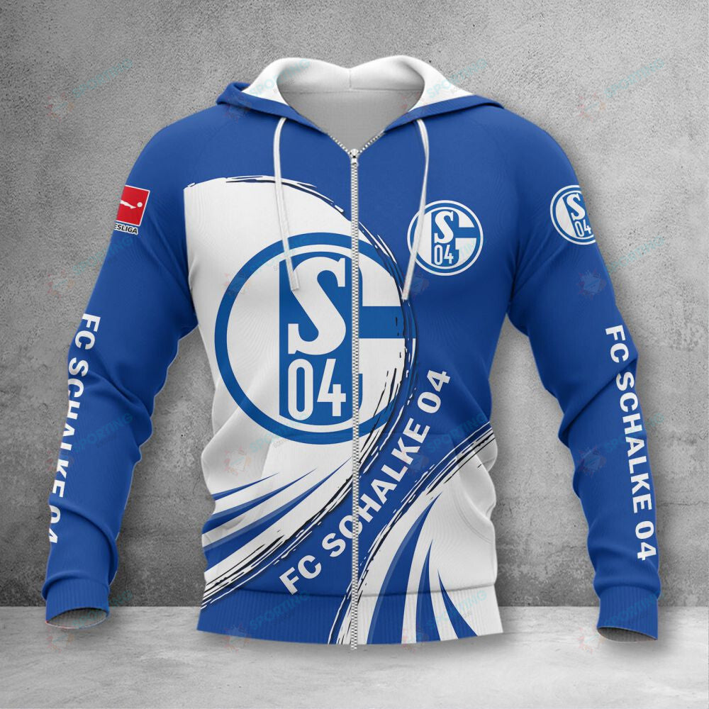 Schalke 04 Hoodie Zip Herren | S04 Kapuzenjacke mit Reißverschluss VITA417