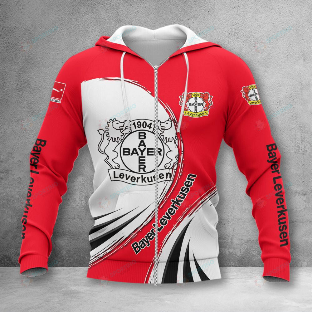 Bayer 04 Leverkusen Hoodie Zip Herren | B04 Kapuzenjacke mit Reißverschluss VITA411