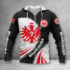 Eintracht Frankfurt Hoodie Zip Herren | SGE Kapuzenjacke mit Reißverschluss VITA414