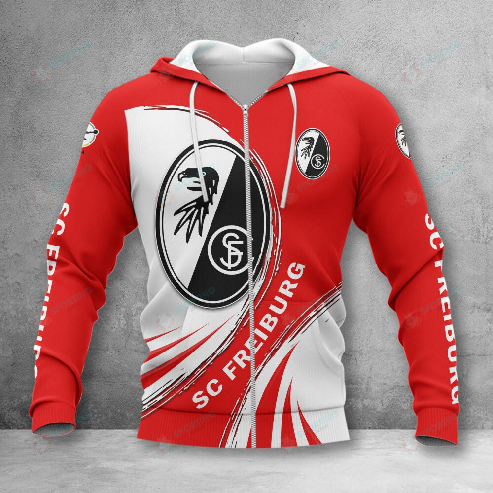 SC Freiburg II Hoodie Zip Herren | SCF II Kapuzenjacke mit Reißverschluss VITA663