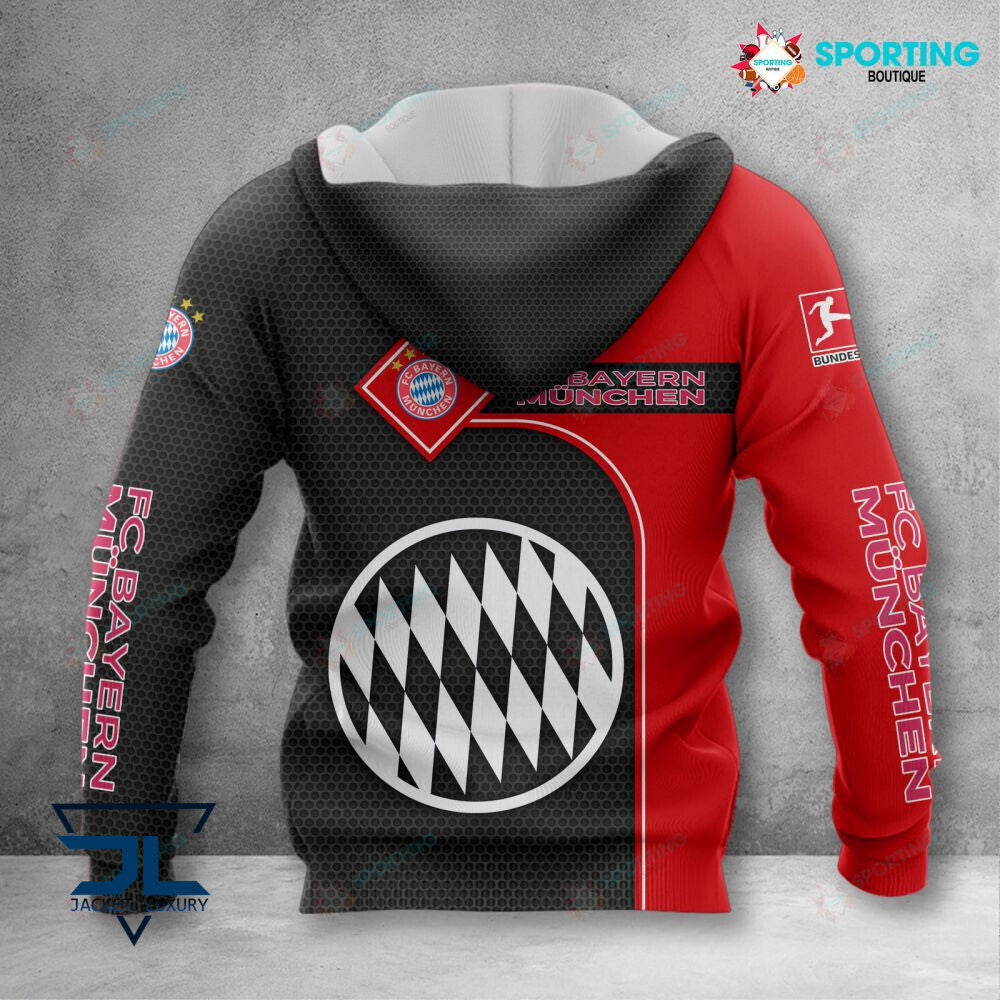 Bayern München Hoodie Zip Herren | FCB Kapuzenjacke mit Reißverschluss VITC3107 – Bild 2