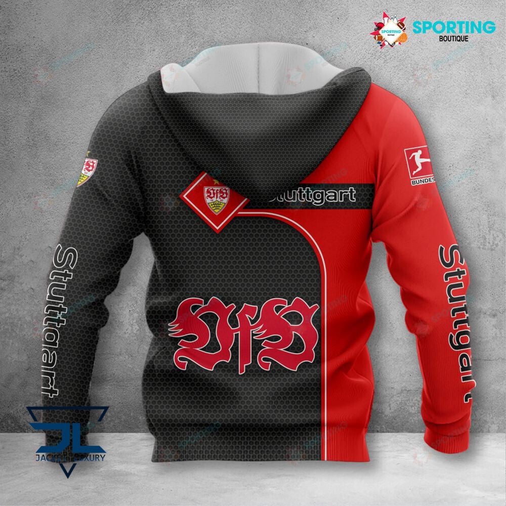VfB Stuttgart Hoodie Zip Herren | VfB Kapuzenjacke mit Reißverschluss VITC3115 – Bild 2