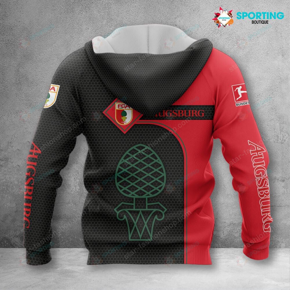 FC Augsburg Hoodie Herren | FCA Kapuzenpullover VITC3106 – Bild 2