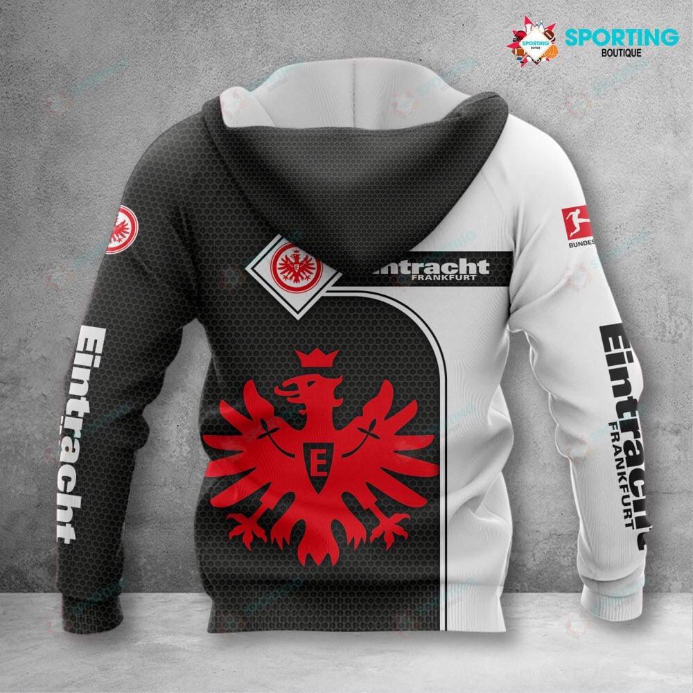 Eintracht Frankfurt Hoodie Zip Herren | SGE Kapuzenjacke mit Reißverschluss VITC3105 – Bild 2
