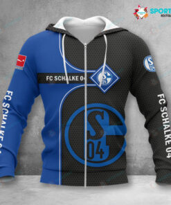 Schalke 04 Hoodie Zip Herren | S04 Kapuzenjacke mit Reißverschluss VITC3108