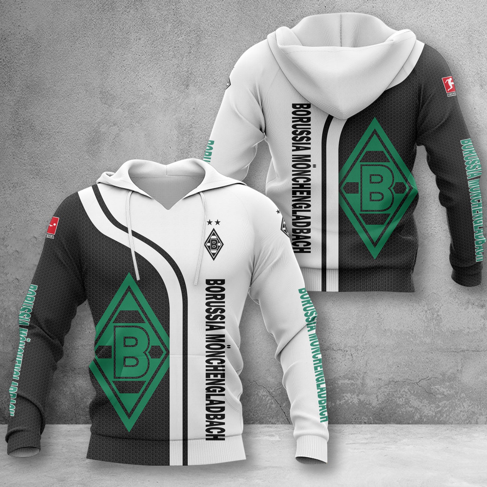 Borussia Mönchengladbach Hoodie Herren | BMG Kapuzenpullover WINA2504