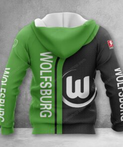 Alternative view of VfL Wolfsburg Hoodie Zip Herren | WOB Kapuzenjacke mit Reißverschluss WINA2516