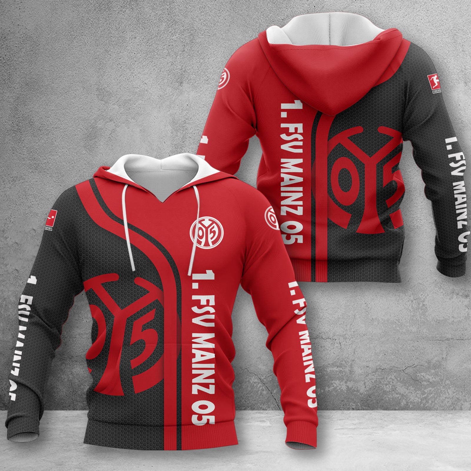 1. FSV Mainz 05 Hoodie Herren | Mainz 05 Kapuzenpullover WINA2501