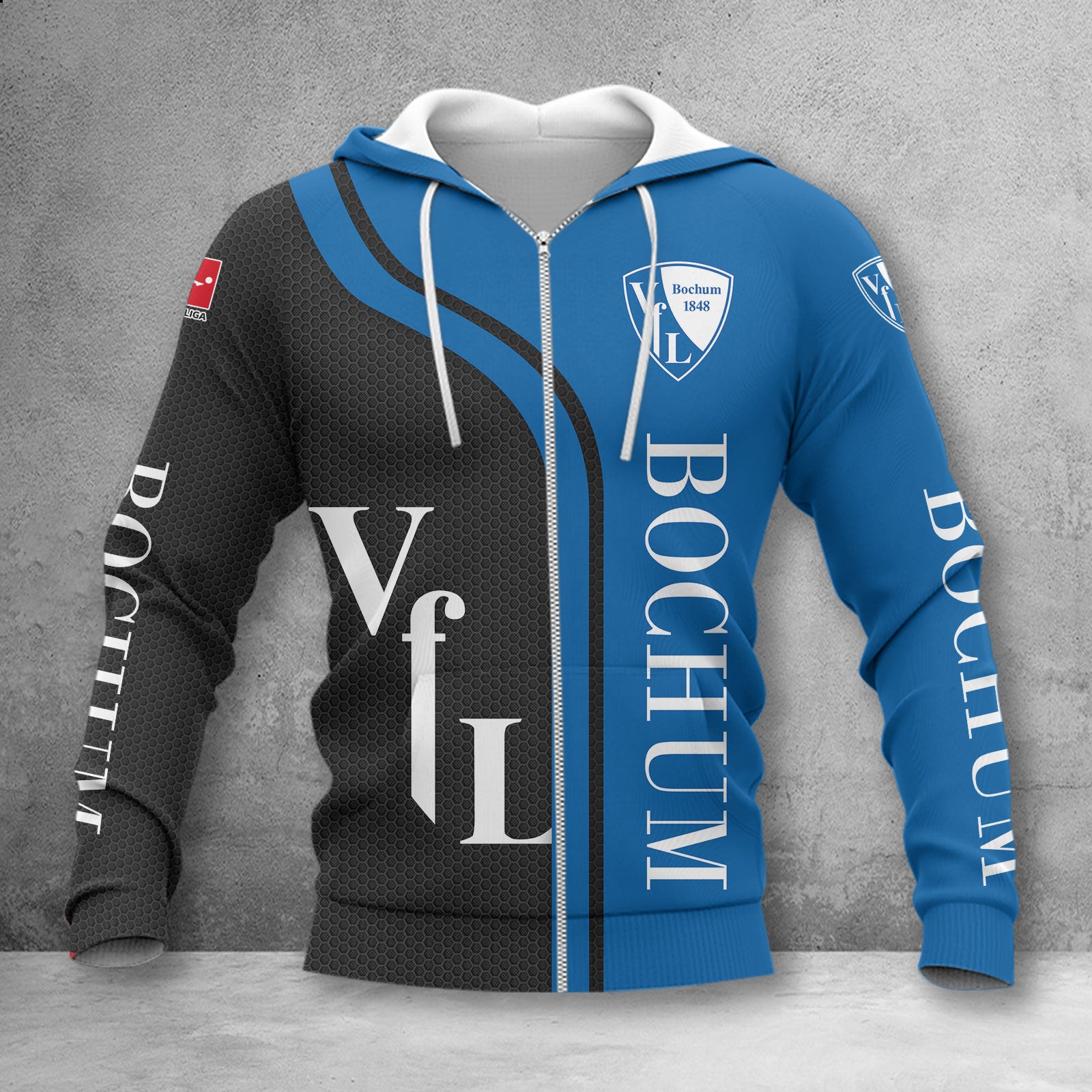 VfL Bochum Hoodie Zip Herren | VfL Kapuzenjacke mit Reißverschluss WINA2515