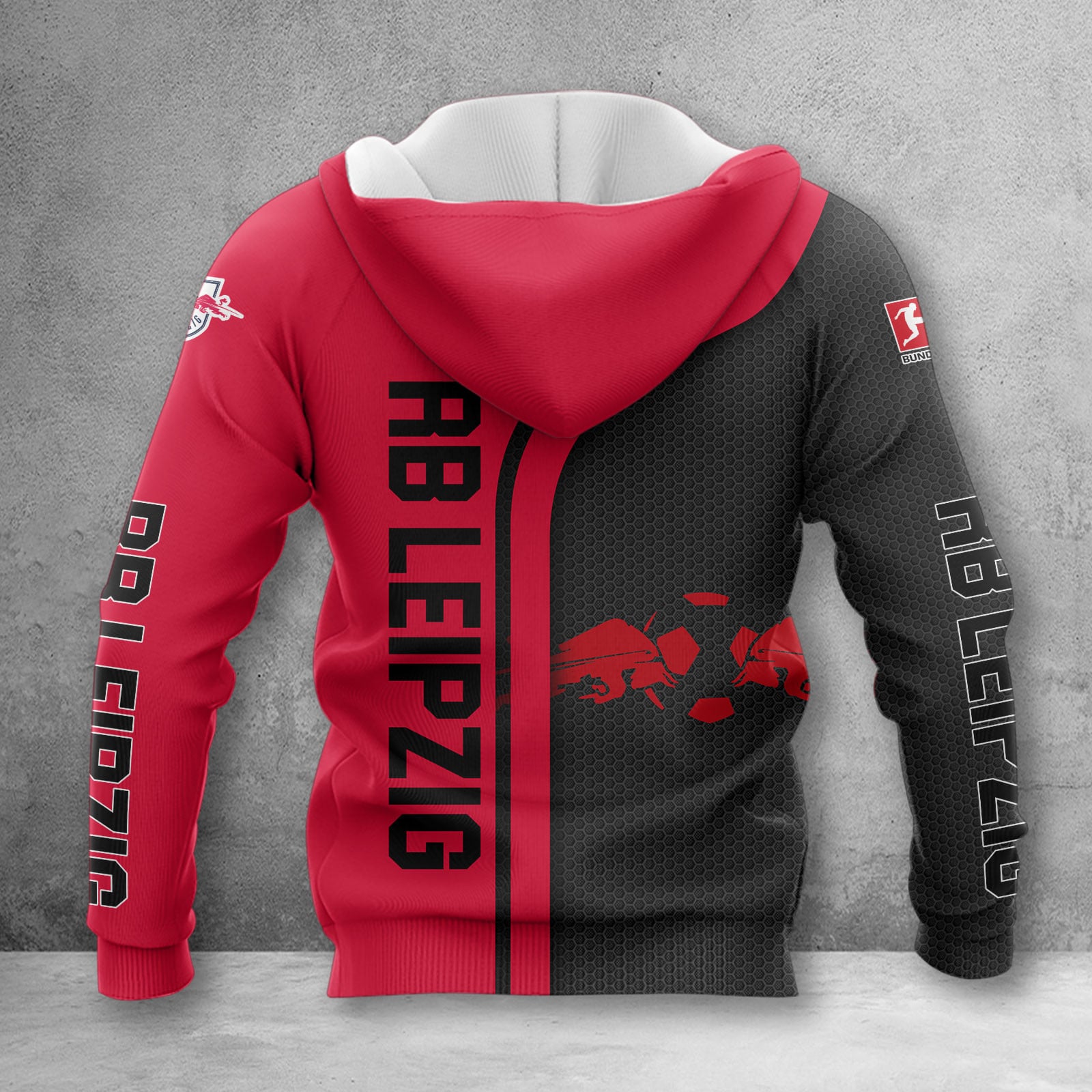 RB Leipzig Hoodie Zip Herren | RBL Kapuzenjacke mit Reißverschluss WINA2509 – Bild 2