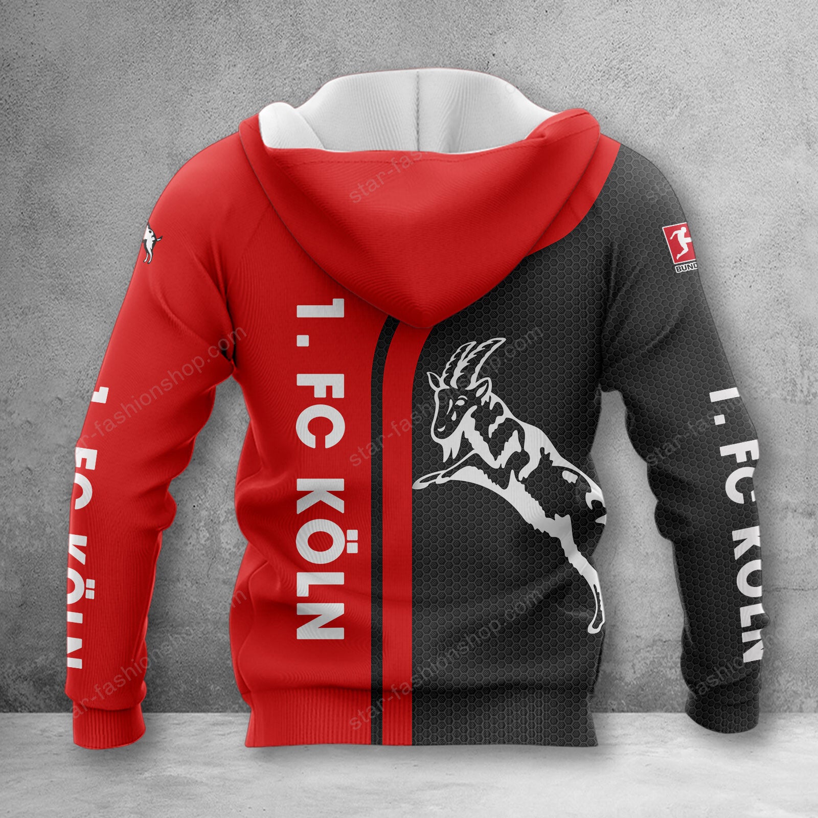1. FC Köln Hoodie Herren | Effzeh Kapuzenpullover WINA2500 – Bild 2