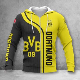 Borussia Dortmund Hoodie Zip Herren | BVB Kapuzenjacke mit Reißverschluss WINA2503