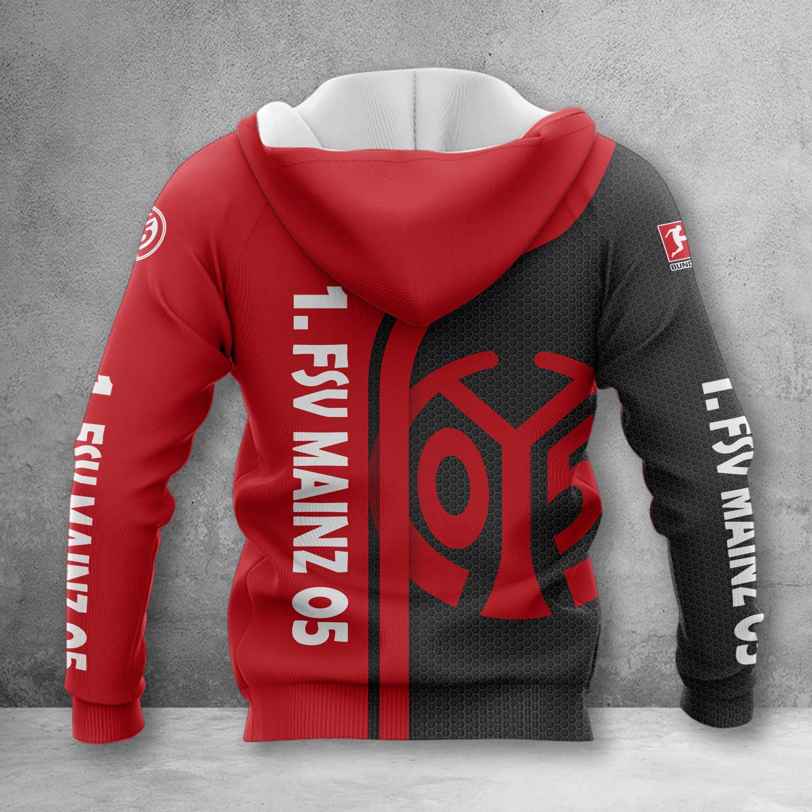 1. FSV Mainz 05 Hoodie Zip Herren | Mainz 05 Kapuzenjacke mit Reißverschluss WINA2501 – Bild 2