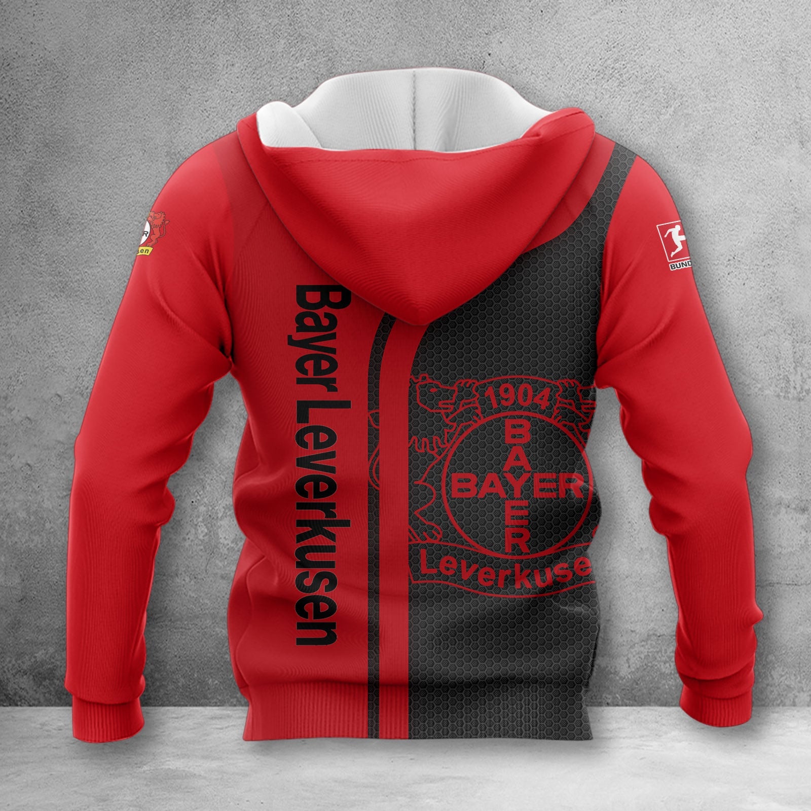 Bayer 04 Leverkusen Hoodie Zip Herren | B04 Kapuzenjacke mit Reißverschluss WINA2502 – Bild 2