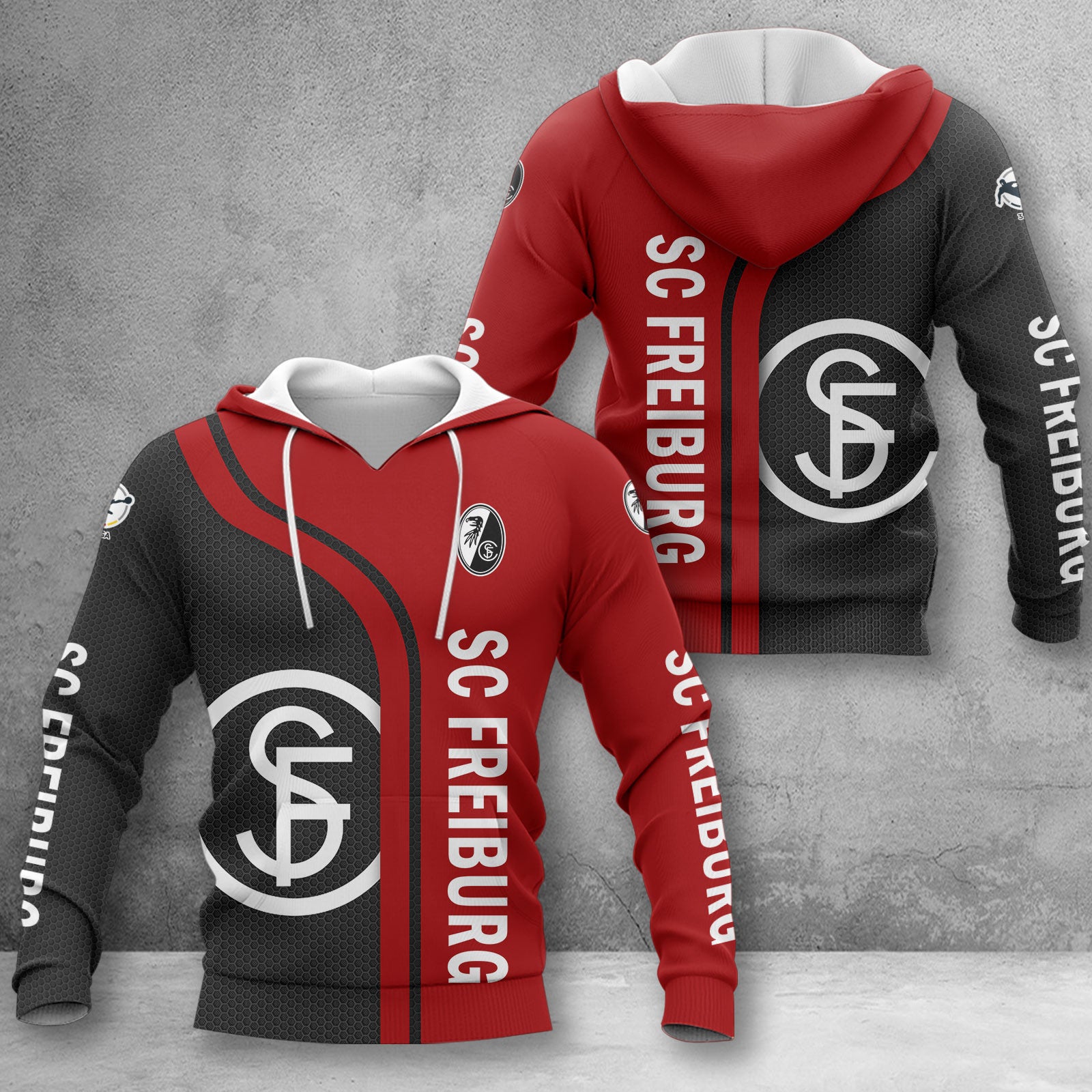 SC Freiburg II Hoodie Herren | SCF II Kapuzenpullover WINA2546