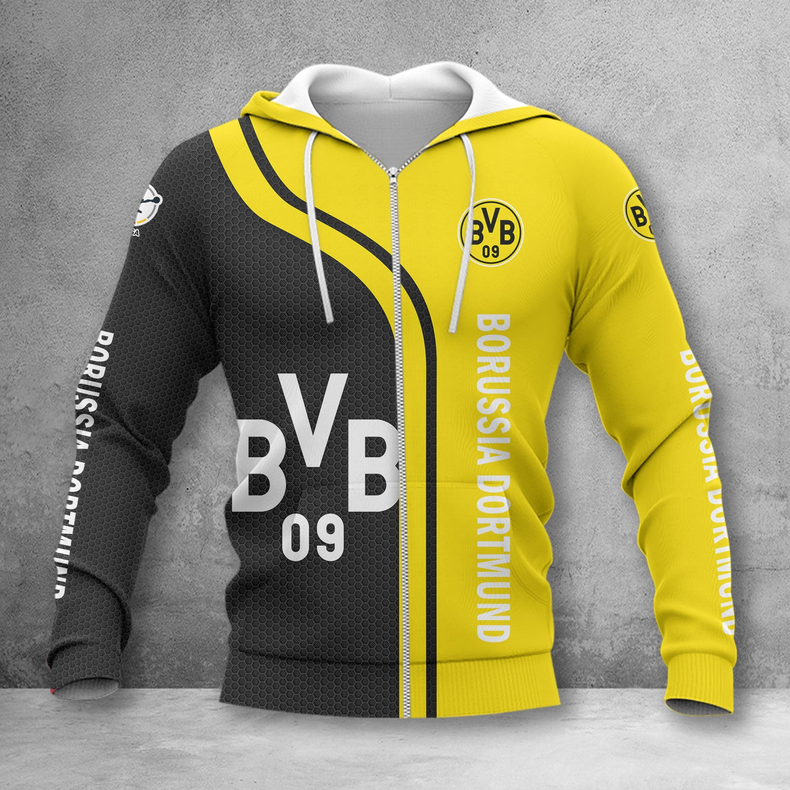 Borussia Dortmund II Hoodie Zip Herren | BVB II Kapuzenjacke mit Reißverschluss WINA2538