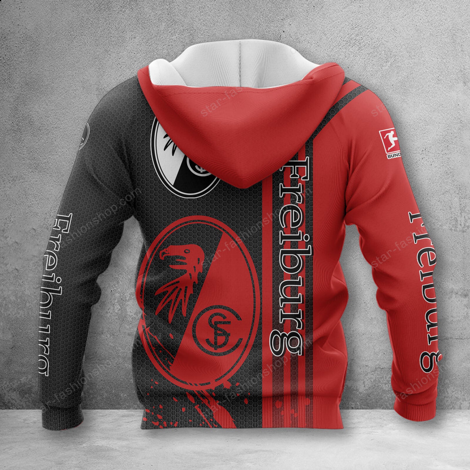 SC Freiburg Hoodie Herren | SCF Kapuzenpullover WINA2751 – Bild 2