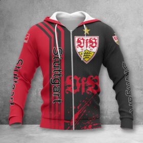 VfB Stuttgart Hoodie Zip Herren | VfB Kapuzenjacke mit Reißverschluss WINA2755