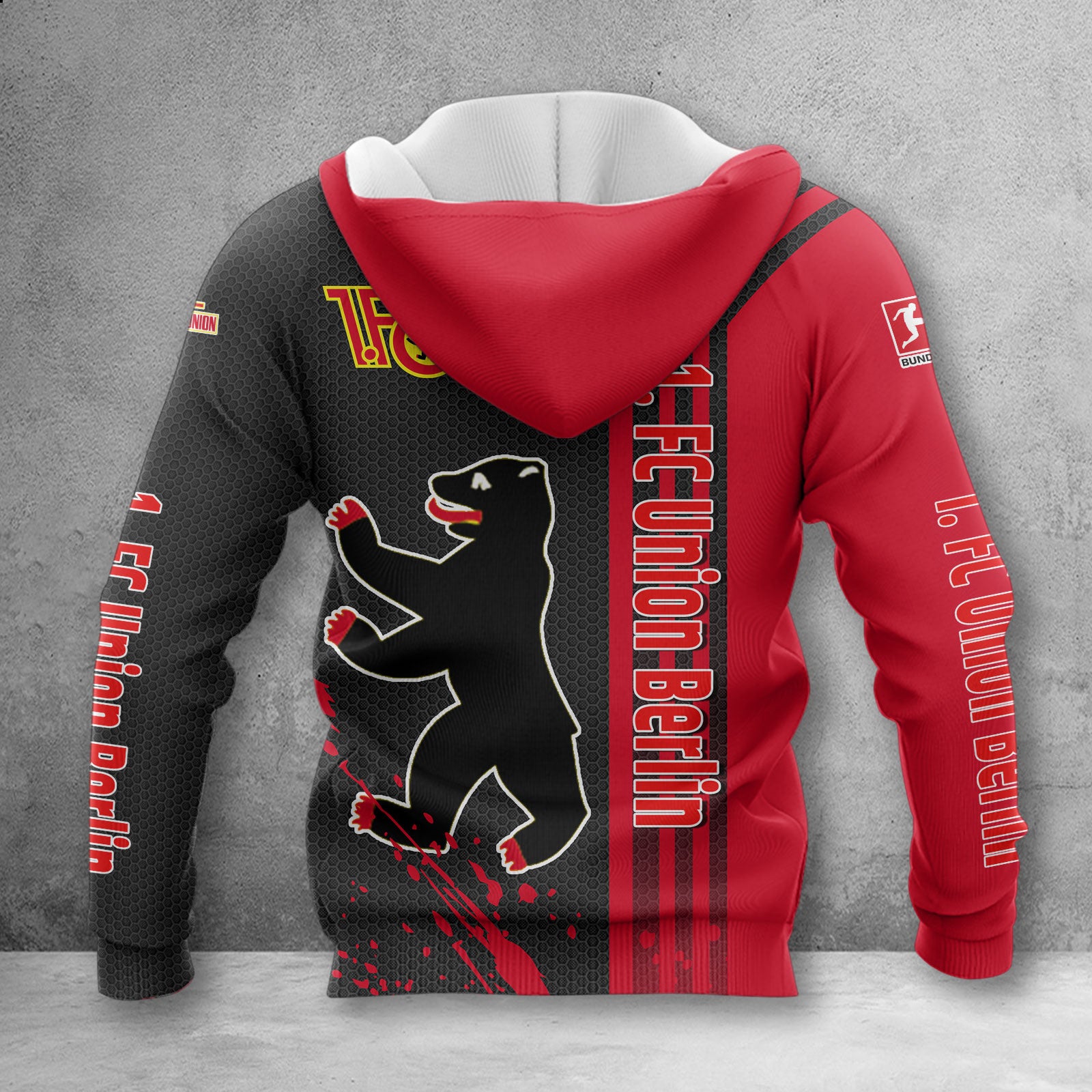 Union Berlin Hoodie Herren | FCU Kapuzenpullover WINA2754 – Bild 2