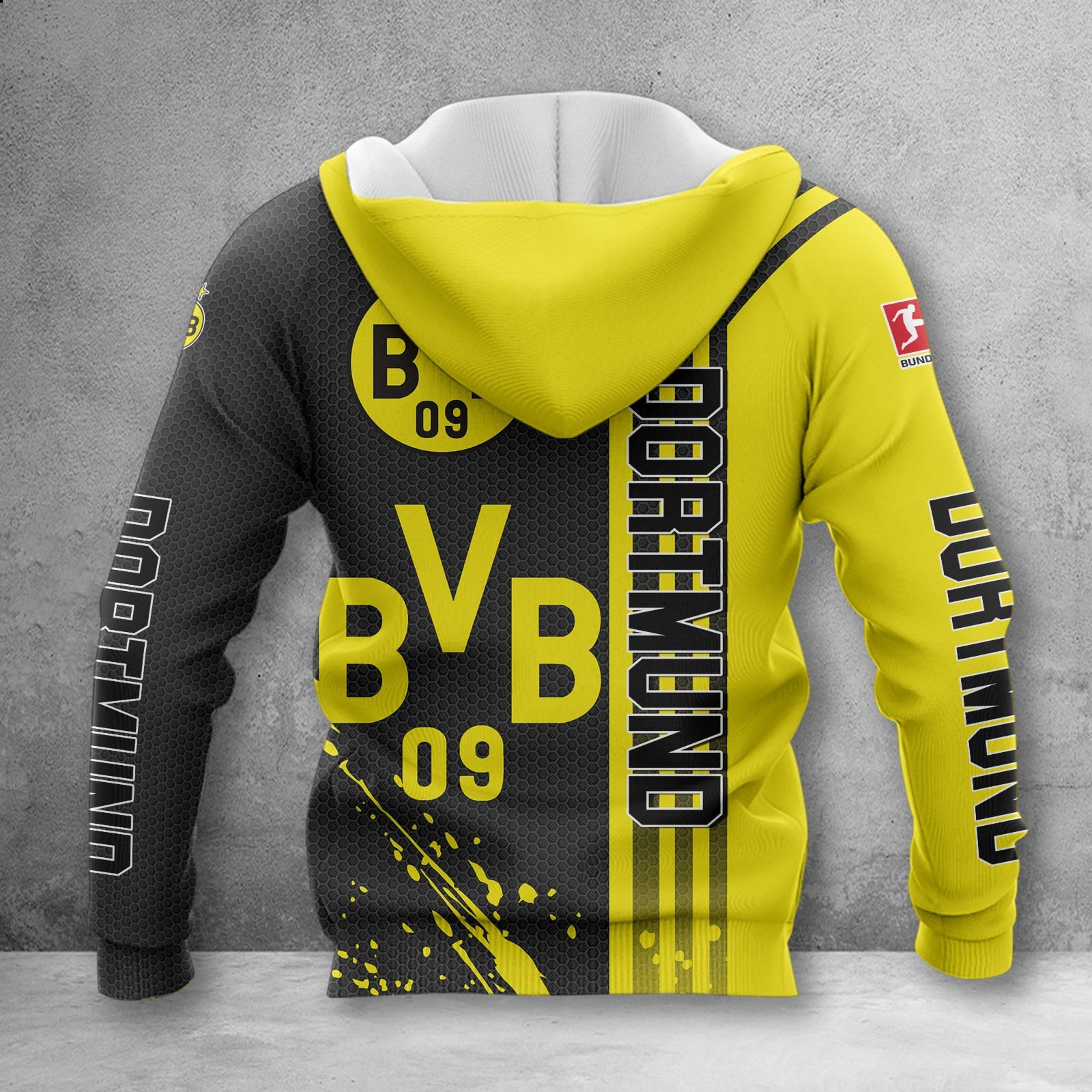 Borussia Dortmund Hoodie Zip Herren | BVB Kapuzenjacke mit Reißverschluss WINA2744 – Bild 2