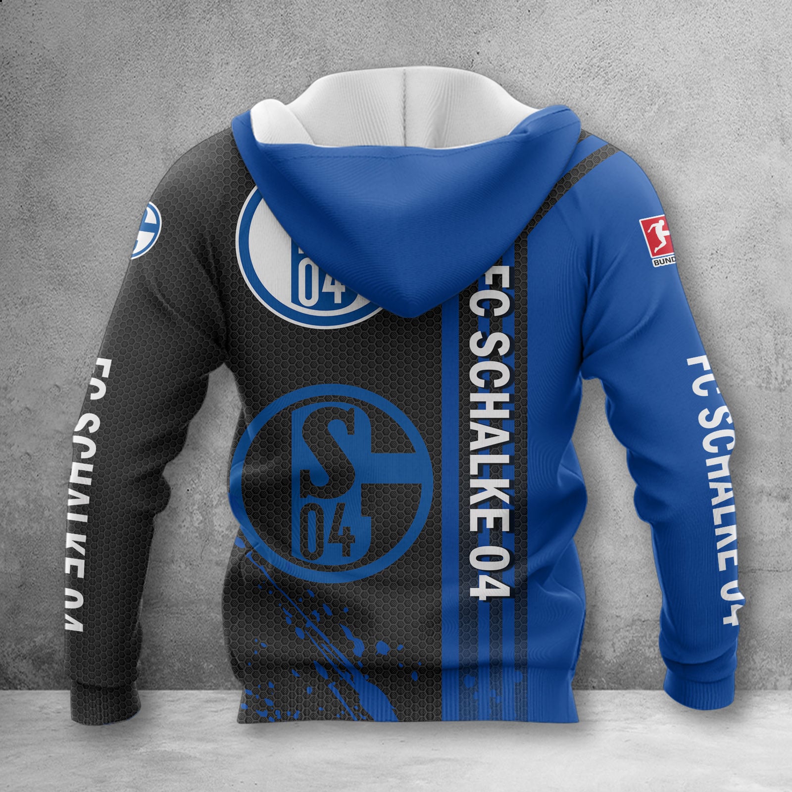 Schalke 04 Hoodie Zip Herren | S04 Kapuzenjacke mit Reißverschluss WINA2752 – Bild 2