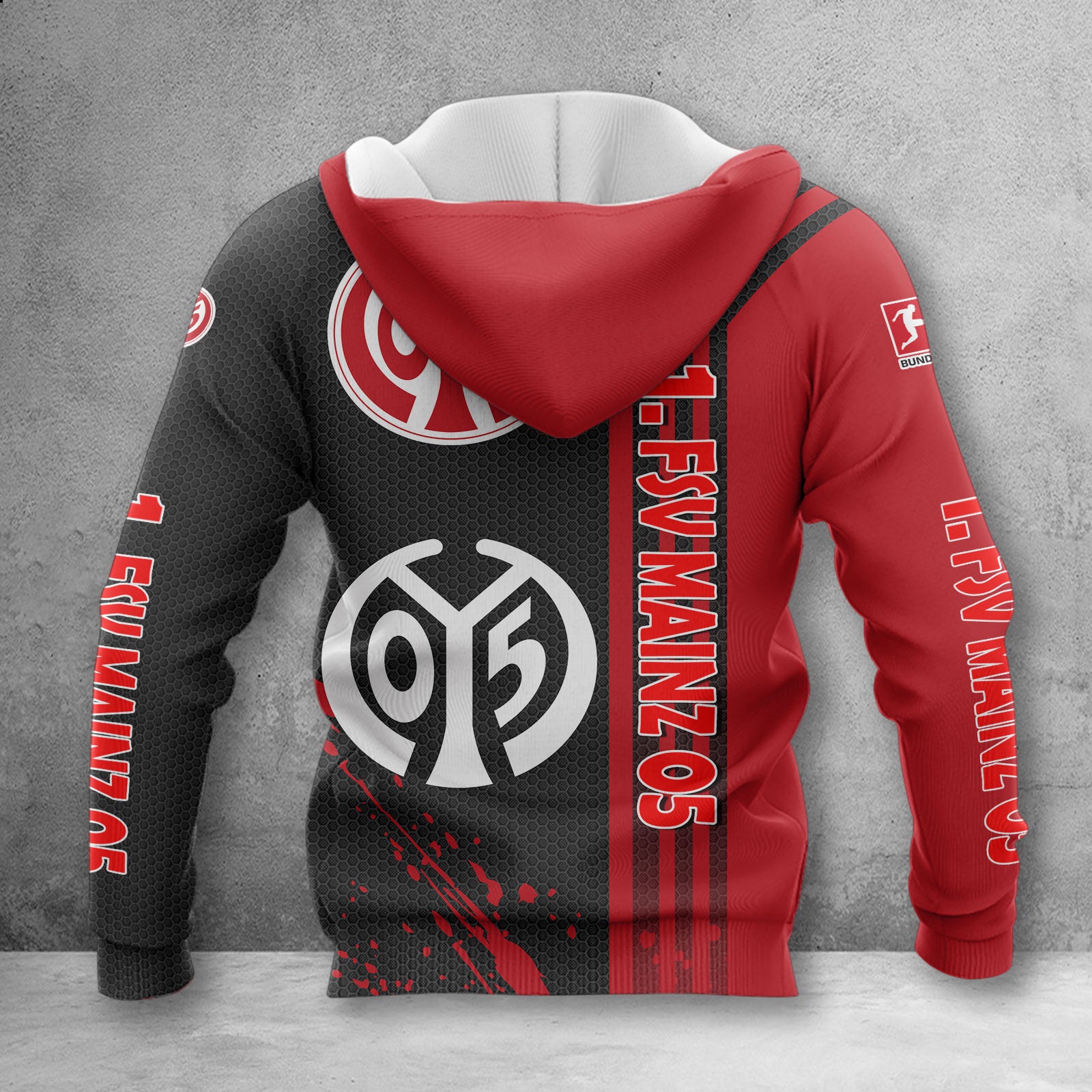 1. FSV Mainz 05 Hoodie Herren | Mainz 05 Kapuzenpullover WINA2742 – Bild 2