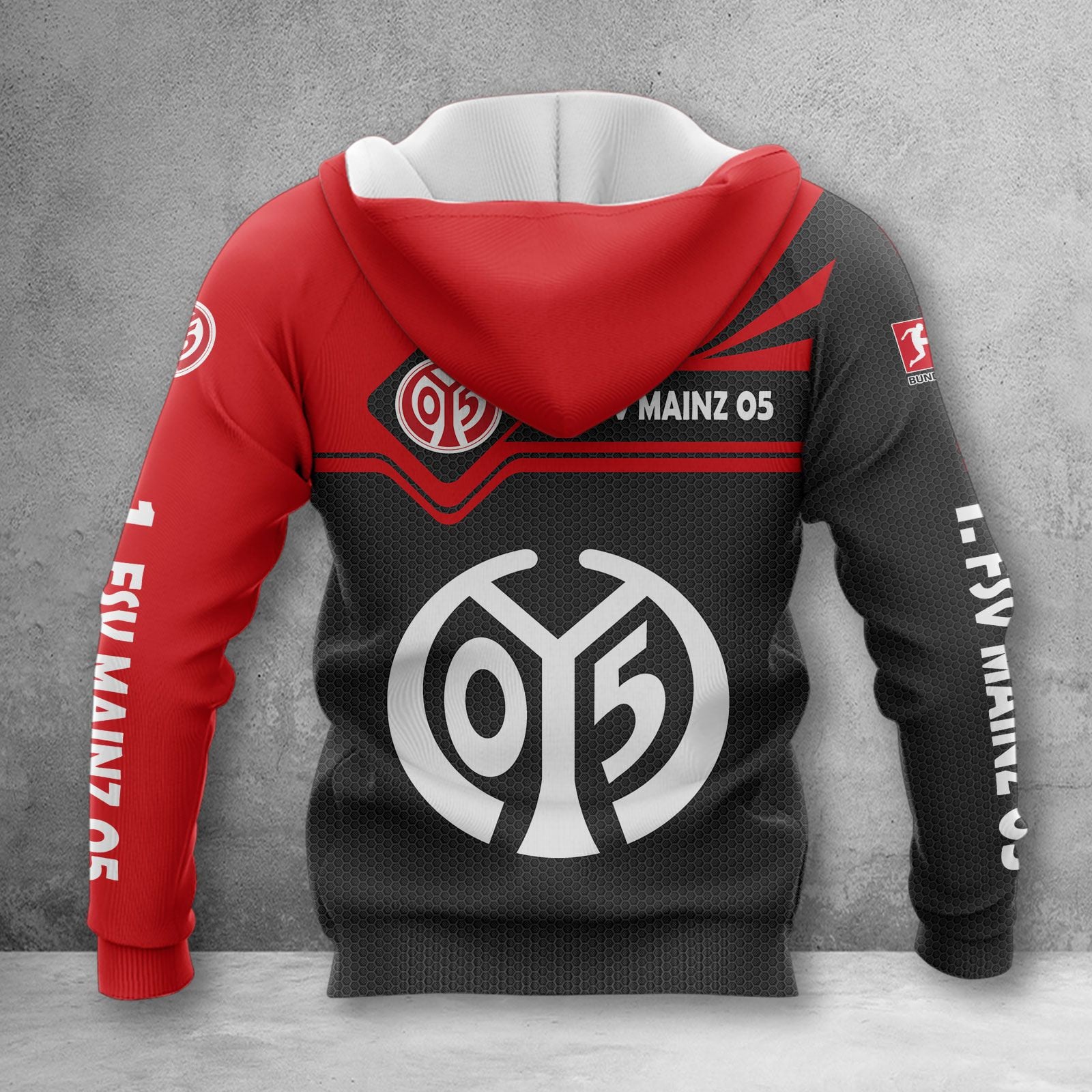 1. FSV Mainz 05 Hoodie Herren | Mainz 05 Kapuzenpullover WINA3155 – Bild 2
