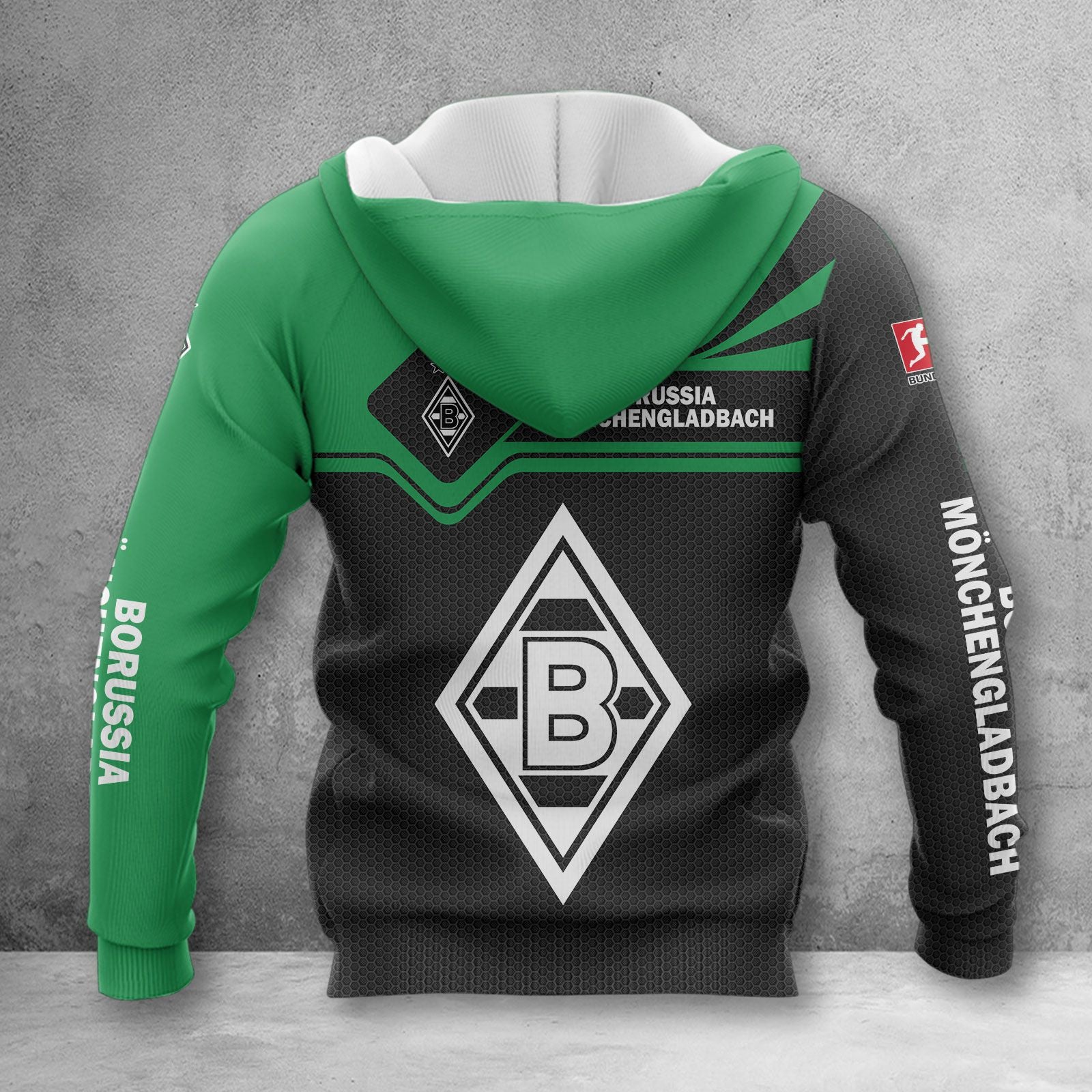 Borussia Mönchengladbach Hoodie Herren | BMG Kapuzenpullover WINA3158 – Bild 2