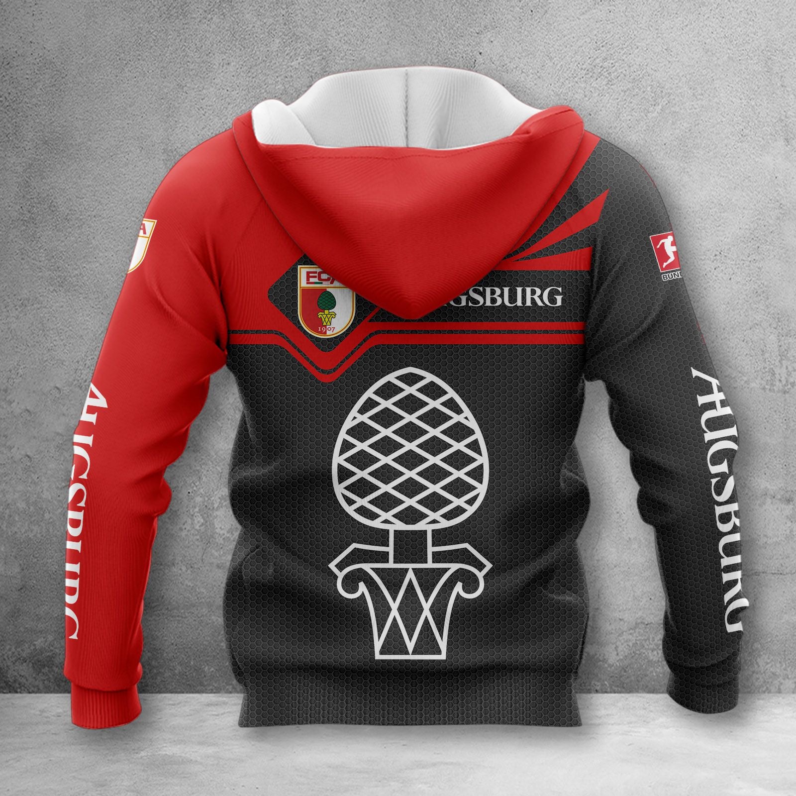FC Augsburg Hoodie Herren | FCA Kapuzenpullover WINA3160 – Bild 2