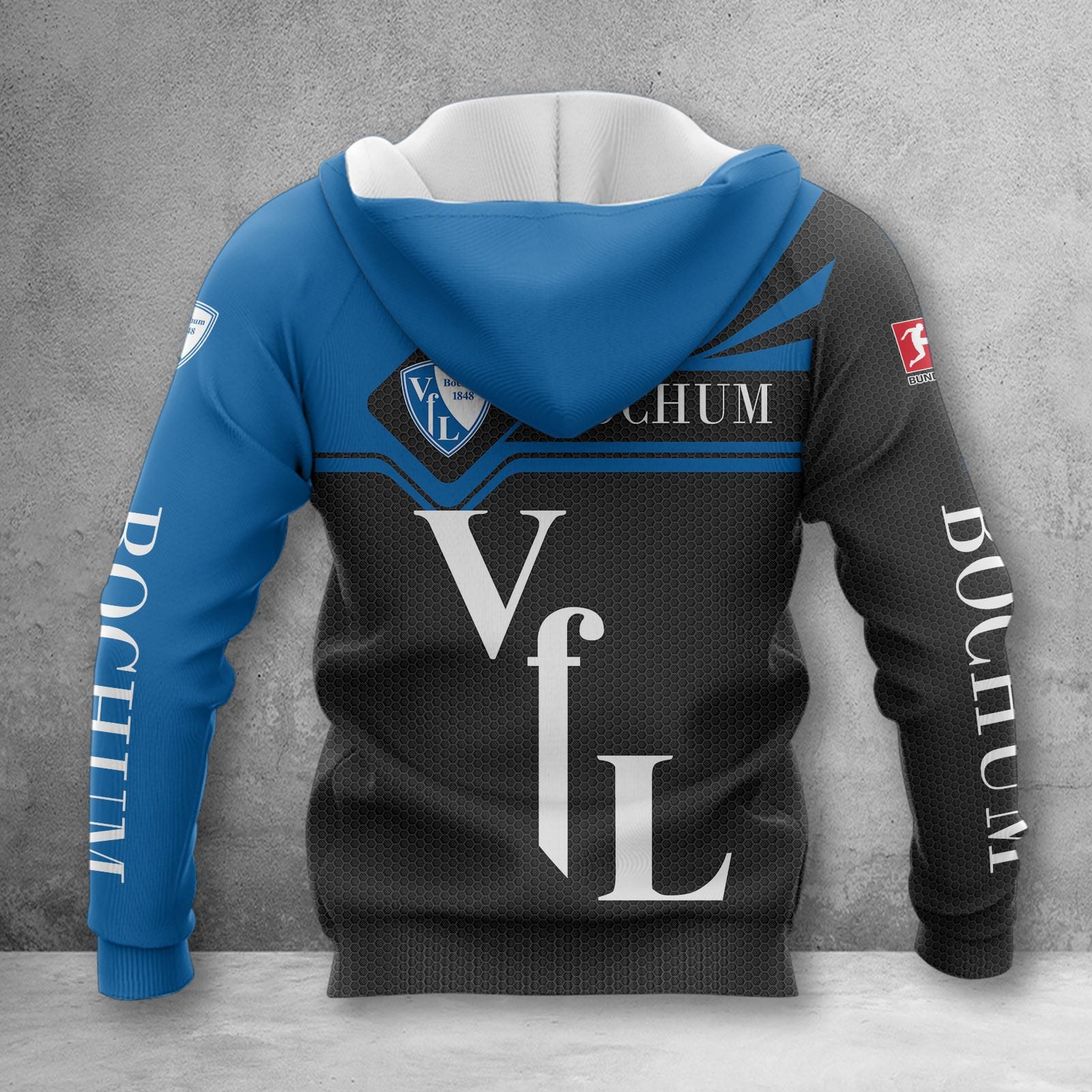 VfL Bochum Hoodie Zip Herren | VfL Kapuzenjacke mit Reißverschluss WINA3169 – Bild 2