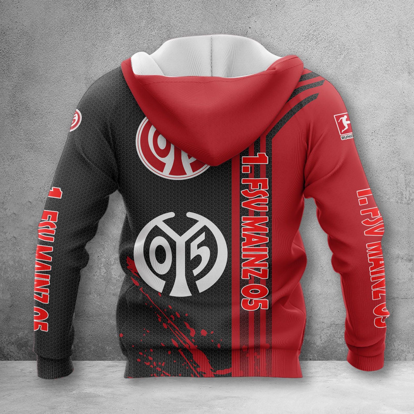 1. FSV Mainz 05 Hoodie Herren | Mainz 05 Kapuzenpullover WINA3213 – Bild 2