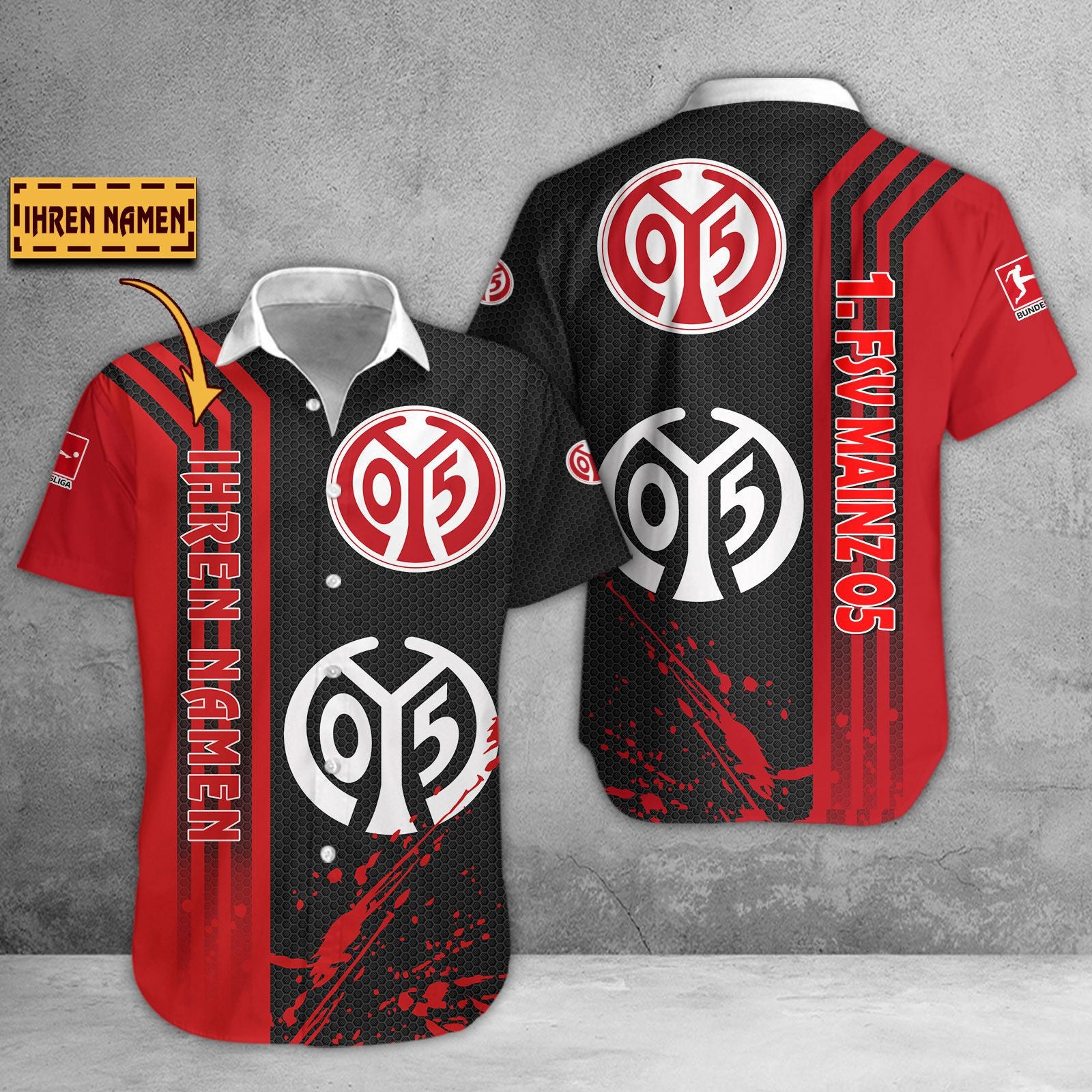 1. FSV Mainz 05 Hawaii Shirt | Mainz 05 Hawaiihemd WINA3213