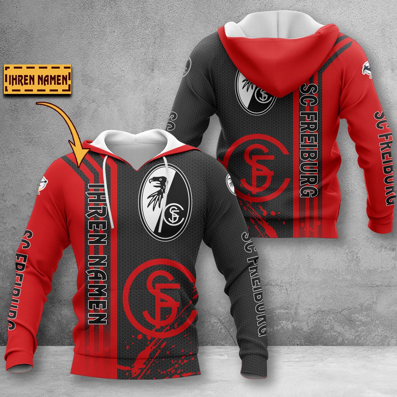 SC Freiburg II Hoodie Herren | SCF II Kapuzenpullover WINA3258