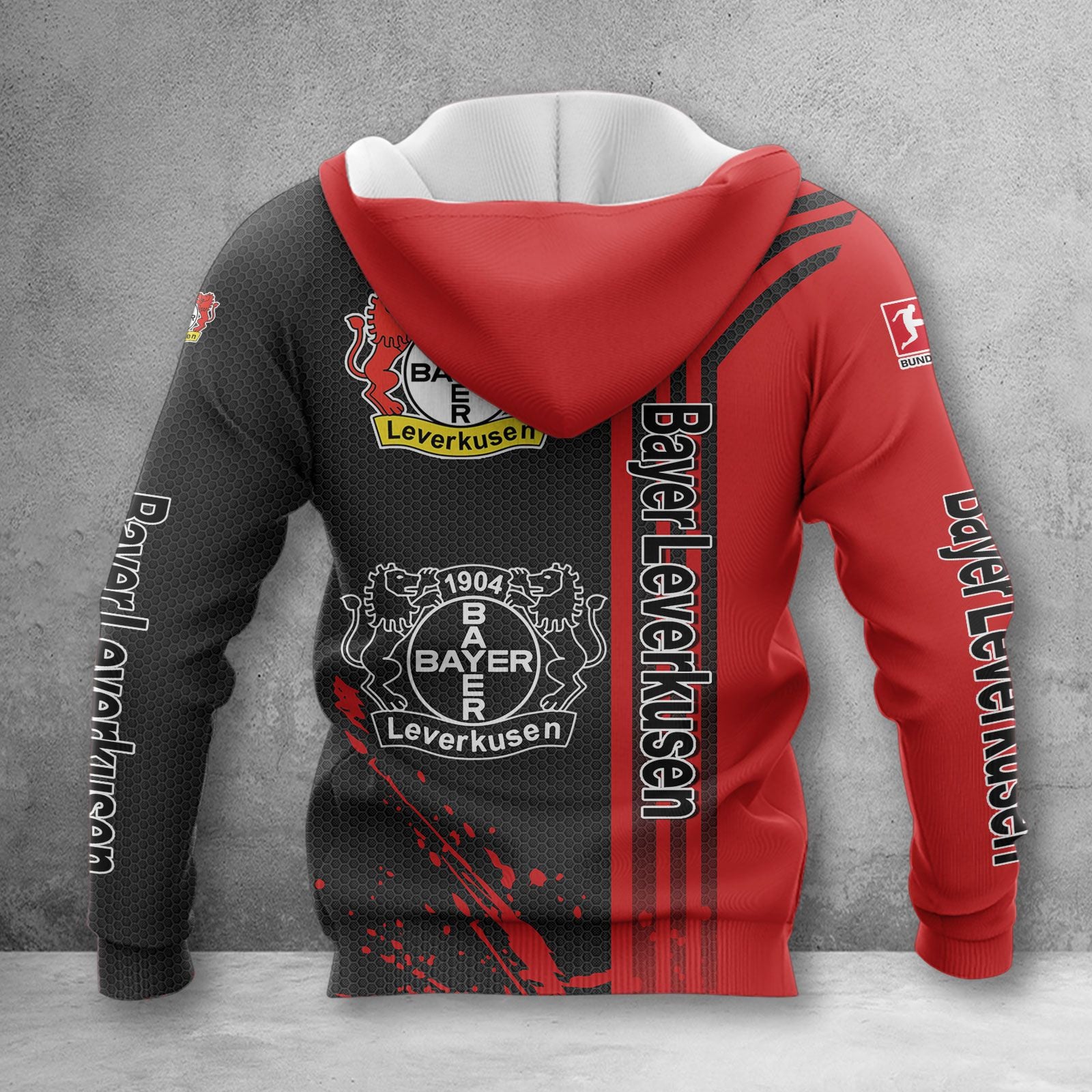 Bayer 04 Leverkusen Hoodie Zip Herren | B04 Kapuzenjacke mit Reißverschluss WINA3214 – Bild 2