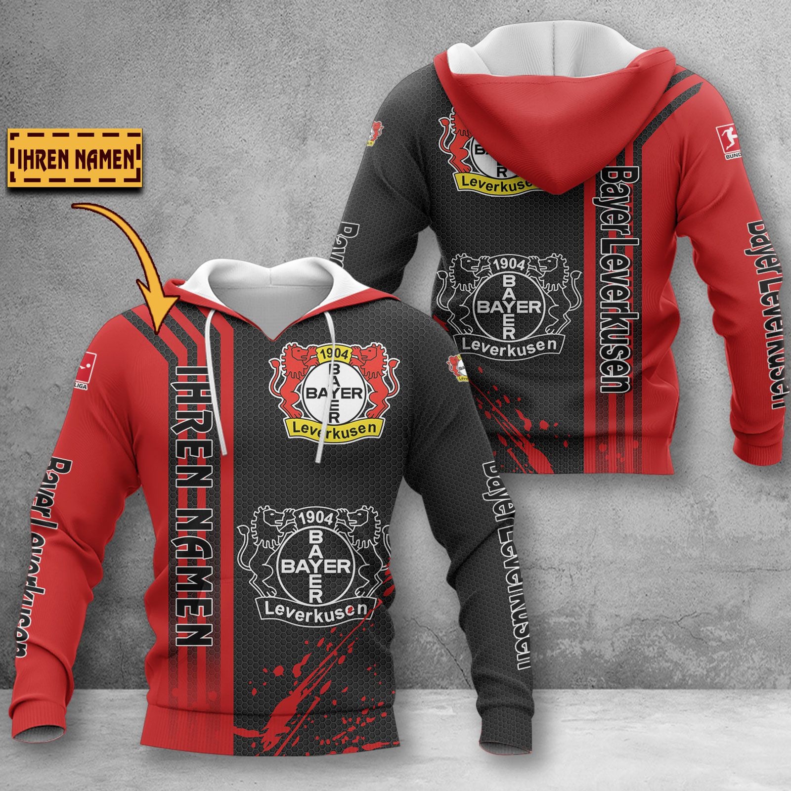 Bayer 04 Leverkusen Hoodie Herren | B04 Kapuzenpullover WINA3214