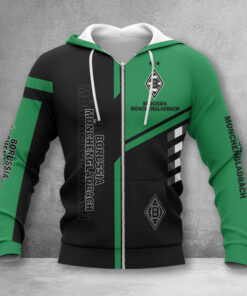 Borussia Mönchengladbach Hoodie Zip Herren | BMG Kapuzenjacke mit Reißverschluss WINA3527