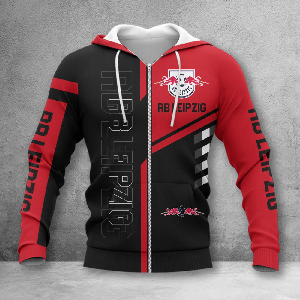 RB Leipzig Hoodie Zip Herren | RBL Kapuzenjacke mit Reißverschluss WINA3532