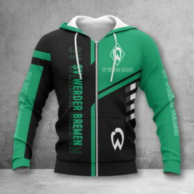 Werder Bremen Hoodie Zip Herren | SVW Kapuzenjacke mit Reißverschluss WINA3540