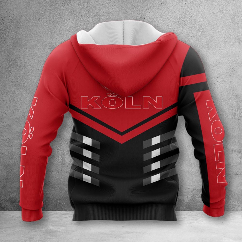 1. FC Köln Hoodie Herren | Effzeh Kapuzenpullover WINA3467 – Bild 2