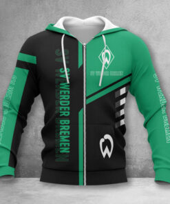Werder Bremen Hoodie Zip Herren | SVW Kapuzenjacke mit Reißverschluss WINA3484