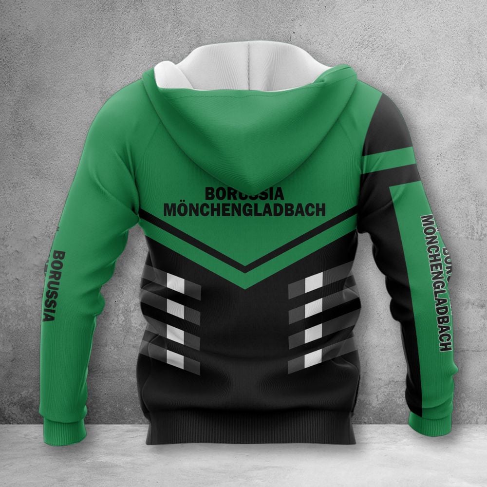 Borussia Mönchengladbach Hoodie Zip Herren | BMG Kapuzenjacke mit Reißverschluss WINA3471 – Bild 2